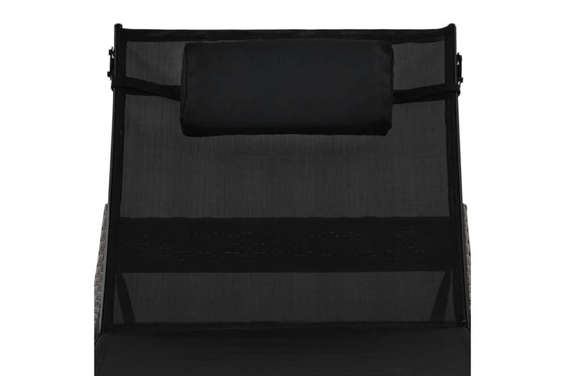 Liggestol Med Pude Polyrattan Brun - Brun - Havemøbler - Havestole - Solseng & solvogn