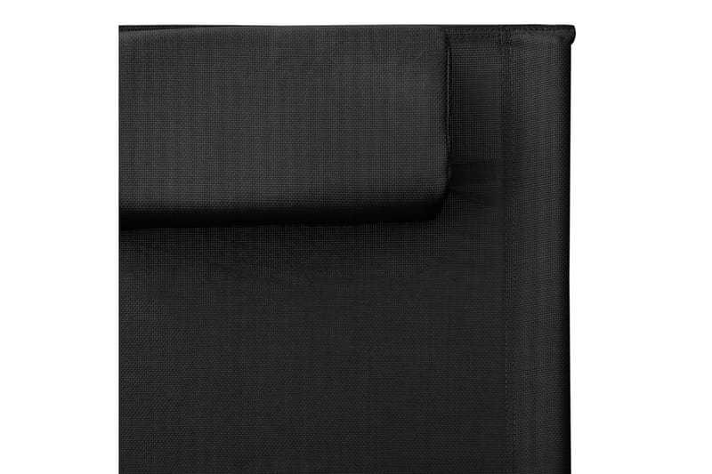 liggestol textilene sort og grå - Sort - Solseng & solvogn