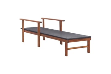 Liggestol Polyrattan Og Massivt Akacietræ Sort - Sort - Havemøbler - Havestole - Solseng & solvogn