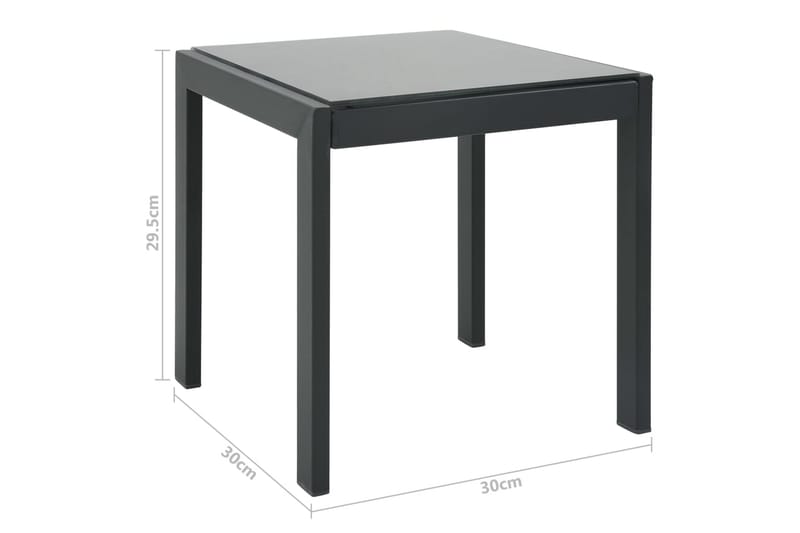Liggestole 2 Stk. Med Bord Textilene Og Stål - Havemøbler - Havestole - Solseng & solvogn
