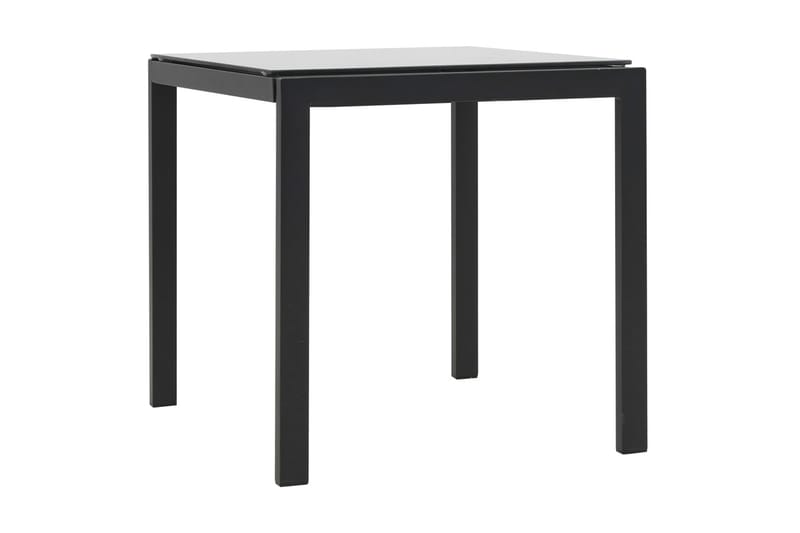 Liggestole 2 Stk. Med Bord Polyrattan Og Textilene Sort - Flerfarvet - Havemøbler - Havestole - Solseng & solvogn