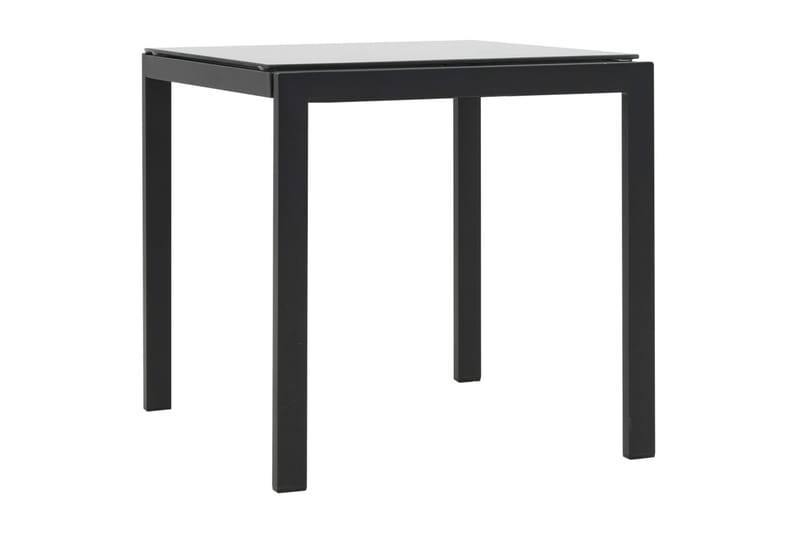 Liggestole 2 Stk. Med Bord Polyrattan Og Textilene Sort - Sort - Havemøbler - Havestole - Solseng & solvogn