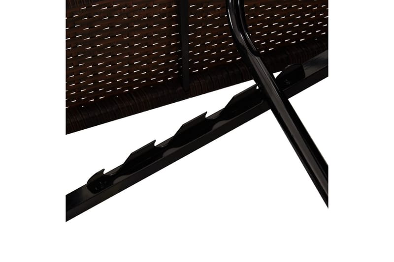 liggestole 3 dele med tebord polyrattan brun - Brun - Havemøbler - Havestole - Solseng & solvogn