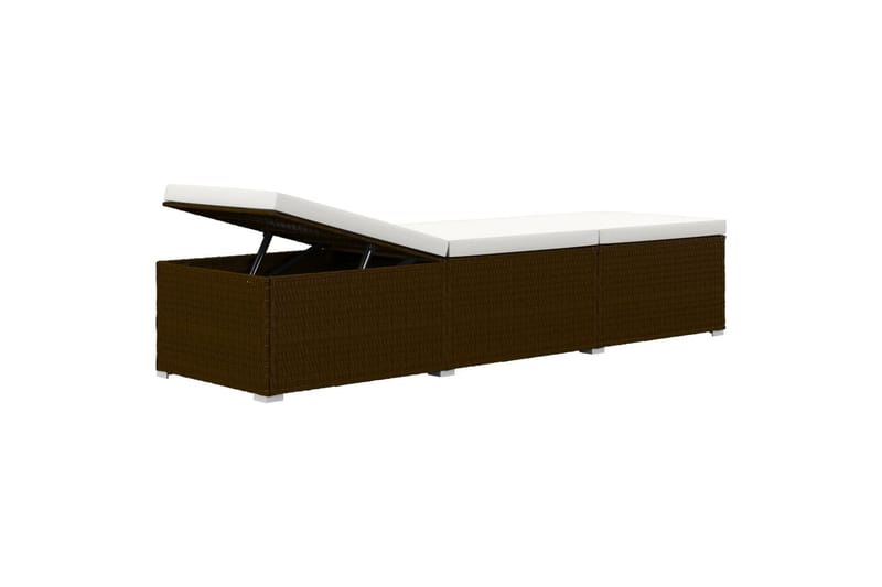 liggestole 3 dele med tebord polyrattan brun - Brun - Havemøbler - Havestole - Solseng & solvogn
