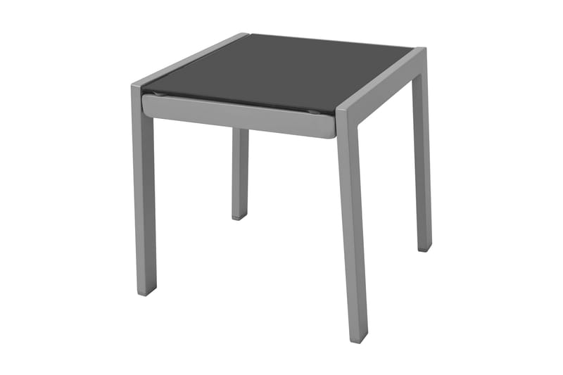 Liggestole Med Bord Aluminium Sort - Sort - Havemøbler - Havestole - Solseng & solvogn