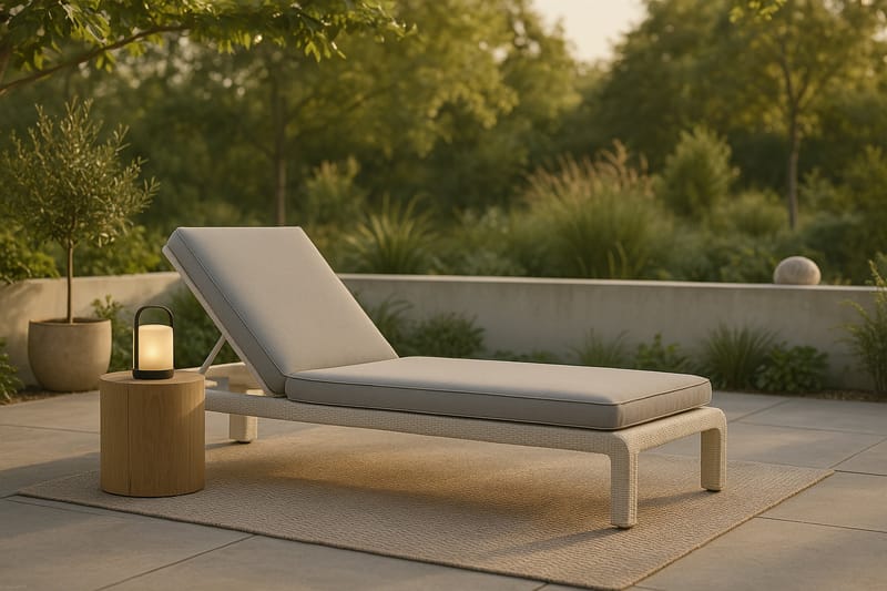 London Solseng - Hvid - Havemøbler - Havestole - Solseng & solvogn