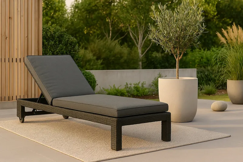 London Solseng Sort - Venture Home - Havemøbler - Havestole - Solseng & solvogn