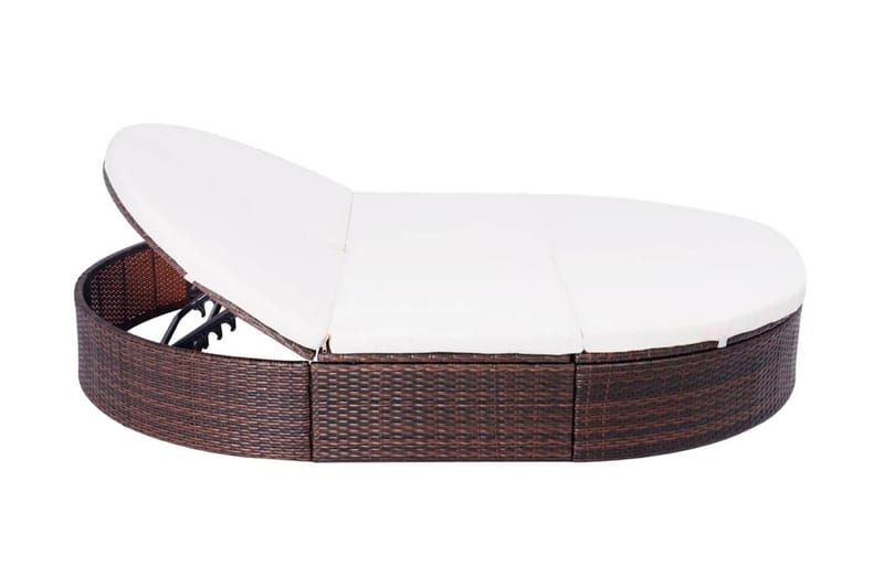 Loungeseng Med Hynder Polyrattan Brun - Brun - Solseng & solvogn