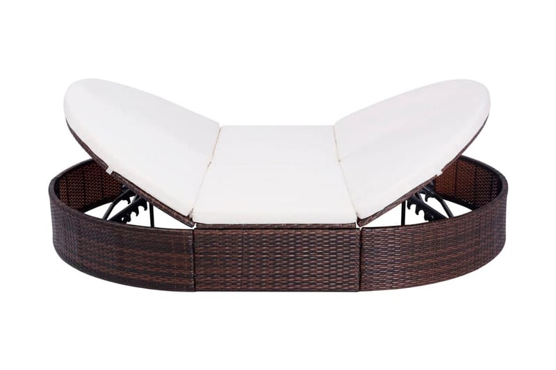 Loungeseng Med Hynder Polyrattan Brun - Brun - Solseng & solvogn