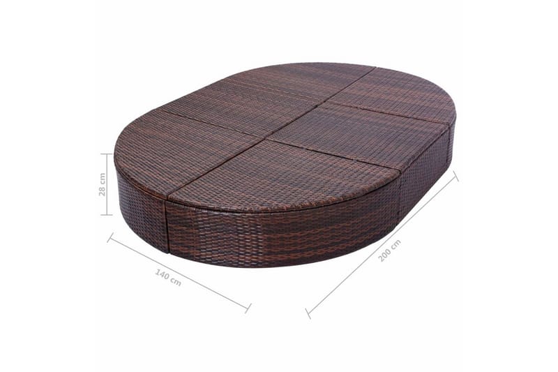 Loungeseng Med Hynder Polyrattan Brun - Brun - Havemøbler - Havestole - Solseng & solvogn