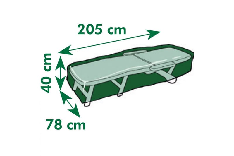 Nature havemøbelovertræk til lænestole 205x78x40 cm - Grå - Havemøbler - Havestole - Solseng & solvogn