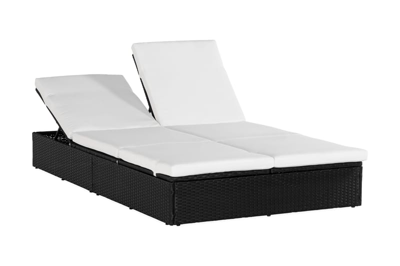 Ochovi Dobbelt Solseng Justerbar - Sort/Hvid - Havemøbler - Havestole - Solseng & solvogn