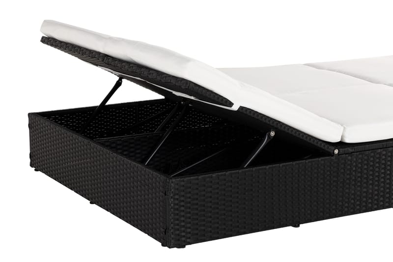 Ochovi Dobbelt Solseng Justerbar - Sort/Hvid - Havemøbler - Havestole - Solseng & solvogn