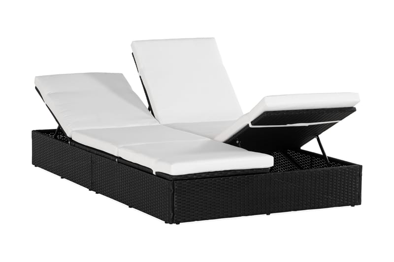Ochovi Dobbelt Solseng Justerbar - Sort/Hvid - Havemøbler - Havestole - Solseng & solvogn