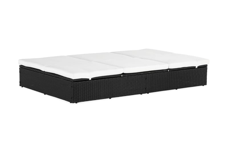 Ochovi Dobbelt Solseng Justerbar - Sort/Hvid - Havemøbler - Havestole - Solseng & solvogn