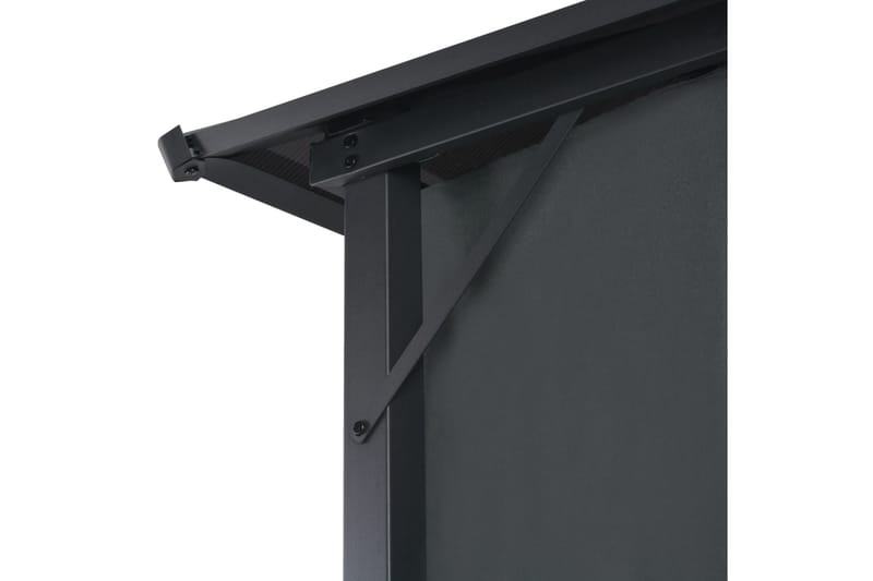 pavillon med gardin aluminium 3 x 3 m sort - Havemøbler - Havestole - Solseng & solvogn