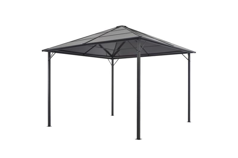 pavillon med tag aluminium 3 x 3 m sort - Havemøbler - Havestole - Solseng & solvogn