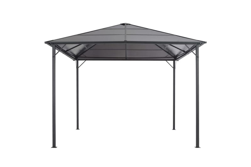 pavillon med tag aluminium 3 x 3 m sort - Solseng & solvogn