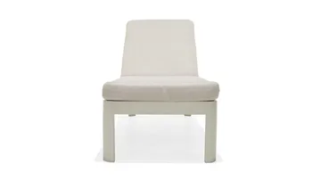 Portals Solseng med Hynde 189 cm - Hvid/Træ - Havemøbler - Havestole - Solseng & solvogn