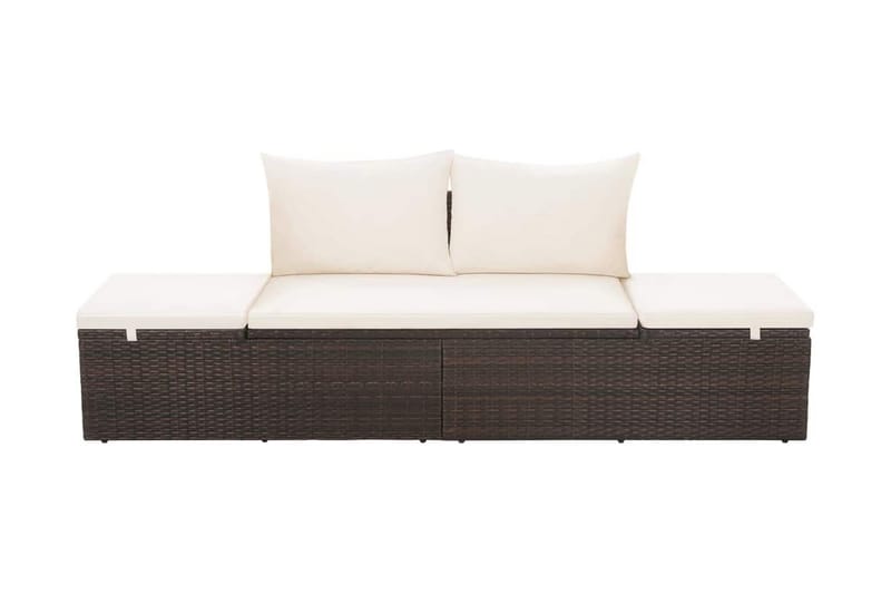 Solseng Brun 195 X 60 Cm Polyrattan - Brun - Havemøbler - Havestole - Solseng & solvogn