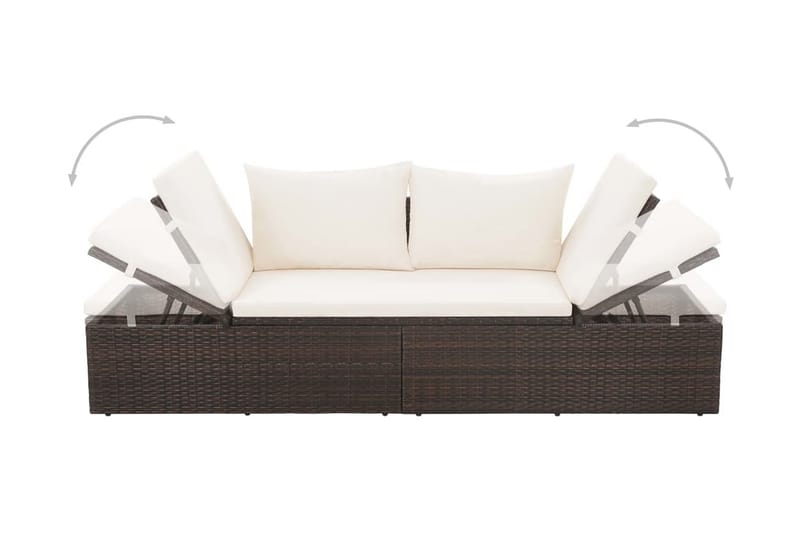Solseng Brun 195 X 60 Cm Polyrattan - Brun - Havemøbler - Havestole - Solseng & solvogn