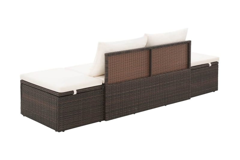 Solseng Brun 195 X 60 Cm Polyrattan - Brun - Havemøbler - Havestole - Solseng & solvogn