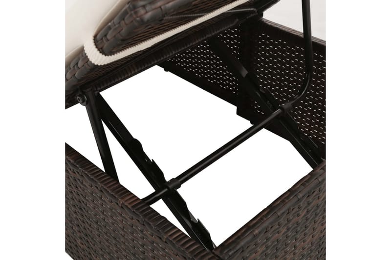 Solseng Brun 195 X 60 Cm Polyrattan - Brun - Havemøbler - Havestole - Solseng & solvogn