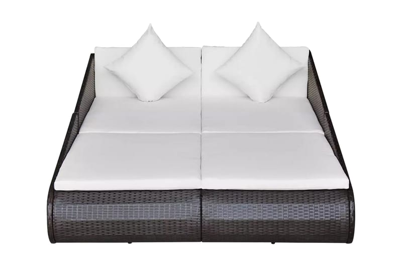 Solseng Brun 201 X 139 Cm Polyrattan - Brun - Havemøbler - Havestole - Solseng & solvogn