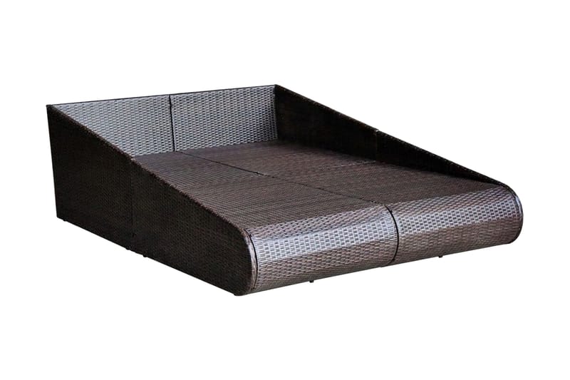 Solseng Brun 201 X 139 Cm Polyrattan - Brun - Havemøbler - Havestole - Solseng & solvogn