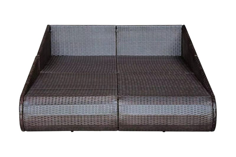 Solseng Brun 201 X 139 Cm Polyrattan - Brun - Havemøbler - Havestole - Solseng & solvogn