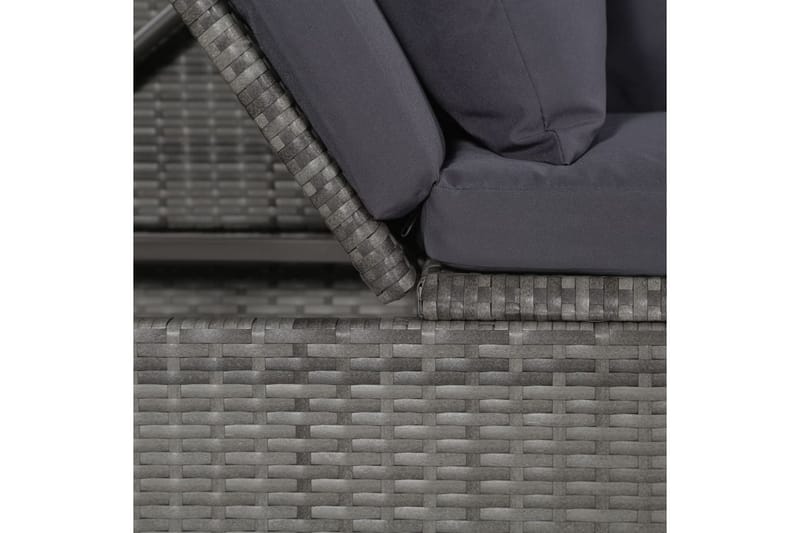 Solseng Grå 200 X 60 Cm Polyrattan - Grå - Havemøbler - Havestole - Solseng & solvogn