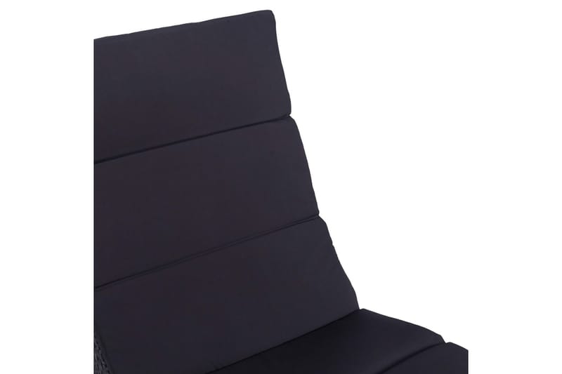 Solseng Med Hynde Polyrattan Sort - Sort - Havemøbler - Havestole - Solseng & solvogn