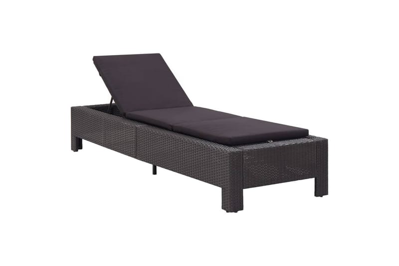 solseng med hynde polyrattan sort - Sort - Havemøbler - Havestole - Solseng & solvogn