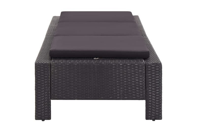solseng med hynde polyrattan sort - Sort - Havemøbler - Havestole - Solseng & solvogn