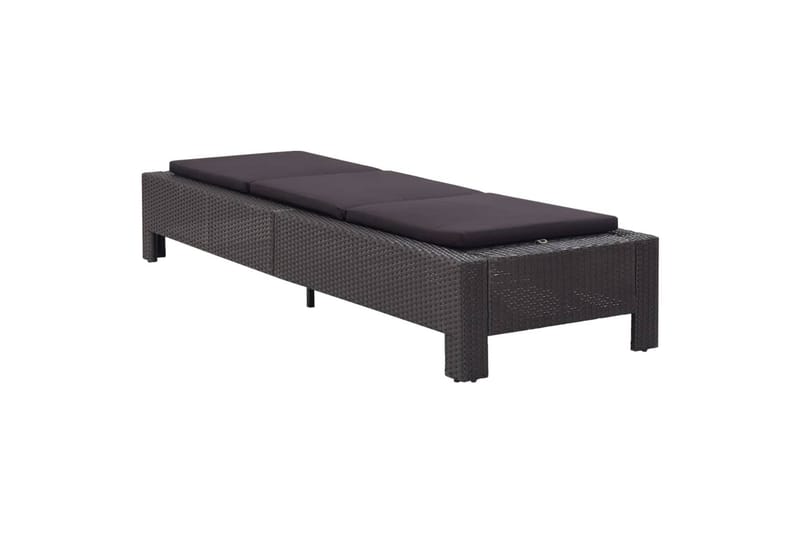 solseng med hynde polyrattan sort - Sort - Havemøbler - Havestole - Solseng & solvogn