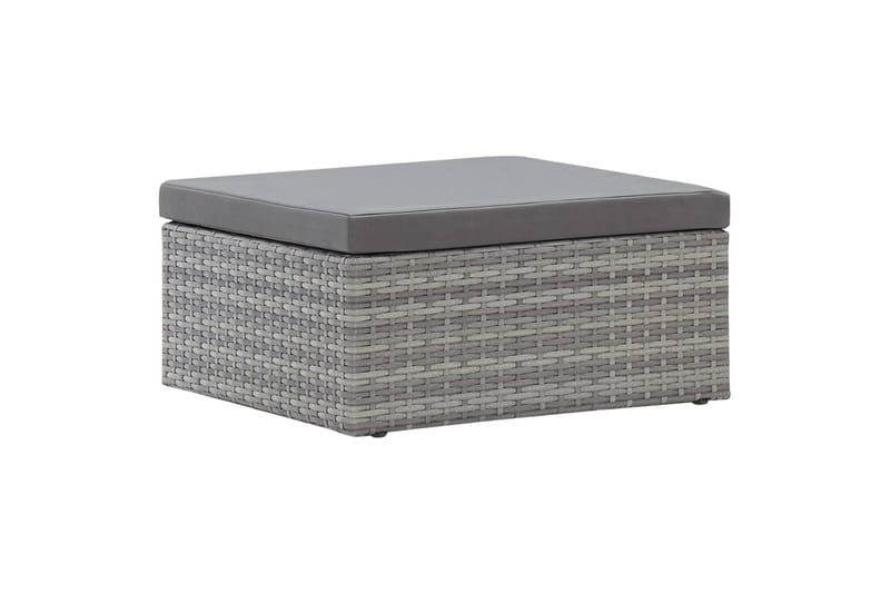 Solseng Med Tag 200X60X124 cm Polyrattan Grå - Havemøbler - Havestole - Solseng & solvogn