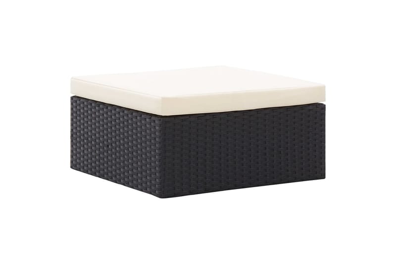 Solseng Til Haven m. Baldakin 200X60X124cm Polyrattan Sort - Havemøbler - Havestole - Solseng & solvogn
