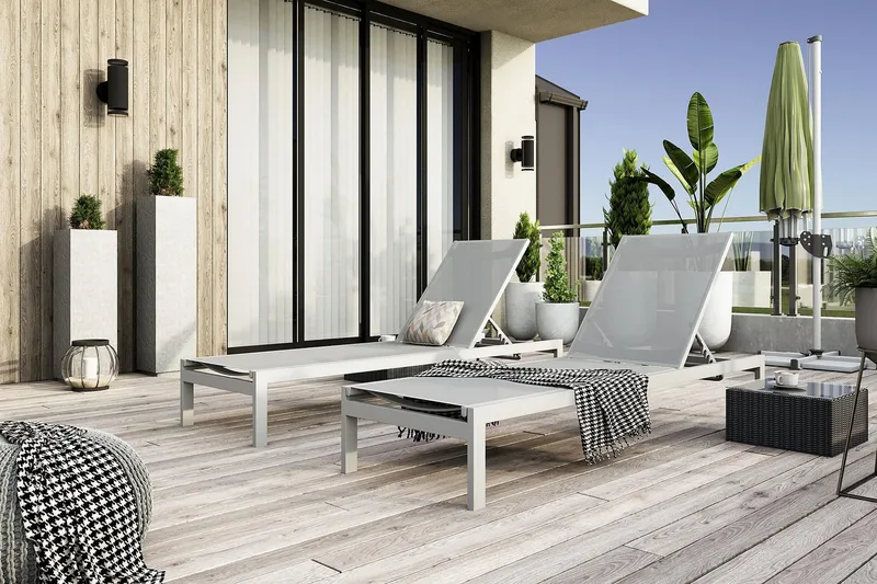 Tunis Solseng - Hvid - Havemøbler - Havestole - Solseng & solvogn