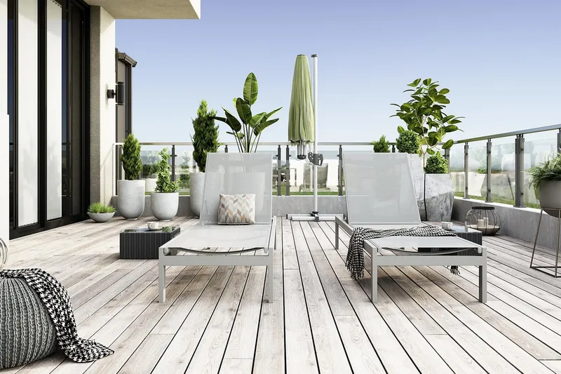 Tunis Solseng - Hvid - Havemøbler - Havestole - Solseng & solvogn