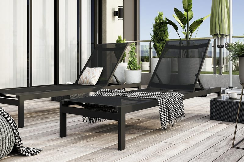 Tunis Solseng - Sort - Havemøbler - Havestole - Solseng & solvogn