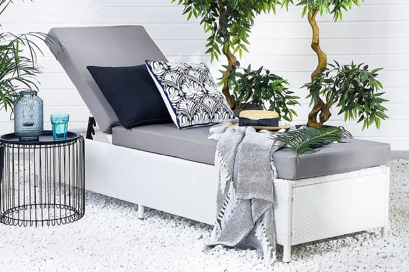 Turin Ii Solseng 65 | 201 cm - Hvid - Havemøbler - Havestole - Solseng & solvogn