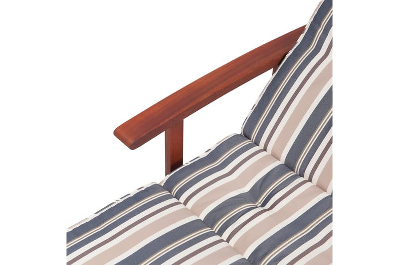 Solseng Toscana - Mørkt træ, blå, beige - Havemøbler - Havestole - Solseng & solvogn