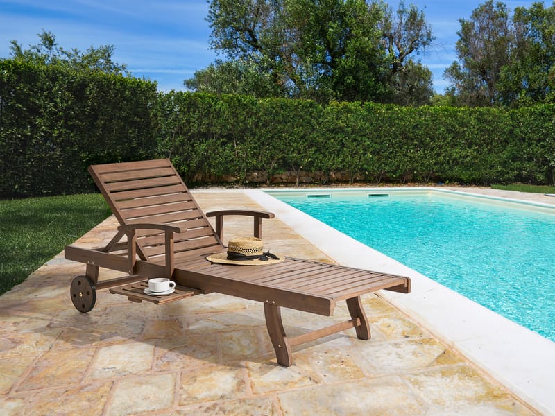 Solseng udendørs Amantea akacietræ - Brun - Havemøbler - Havestole - Solseng & solvogn