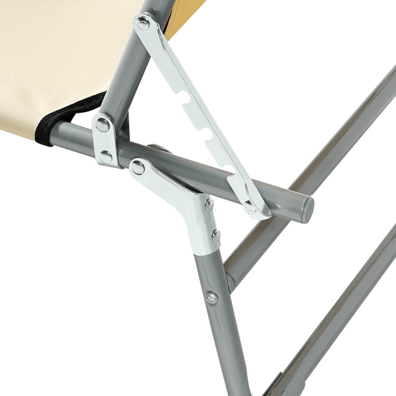 Solseng udendørs Foligno Stål - Beige/Sølv - Havemøbler - Havestole - Solseng & solvogn