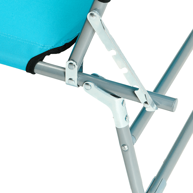 Solseng udendørs Foligno Stål - Blå/Sølv - Havemøbler - Havestole - Solseng & solvogn