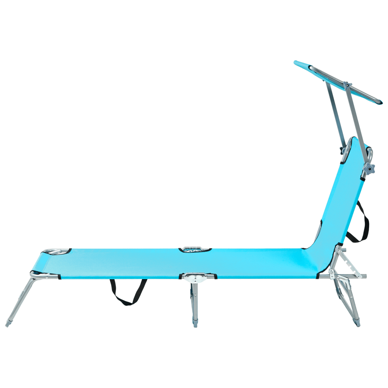 Solseng udendørs Foligno Stål - Blå/Sølv - Havemøbler - Havestole - Solseng & solvogn