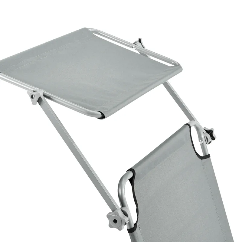 Solseng udendørs Foligno Stål - Grå/Sølv - Havemøbler - Havestole - Solseng & solvogn