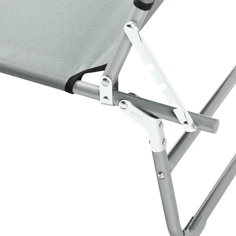 Solseng udendørs Foligno Stål - Grå/Sølv - Havemøbler - Havestole - Solseng & solvogn