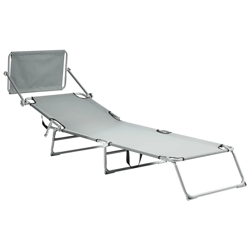 Solseng udendørs Foligno Stål - Grå/Sølv - Havemøbler - Havestole - Solseng & solvogn