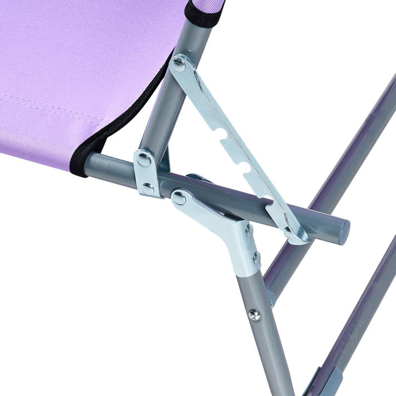 Solseng udendørs Foligno Stål - Violet/Sølv - Havemøbler - Havestole - Solseng & solvogn